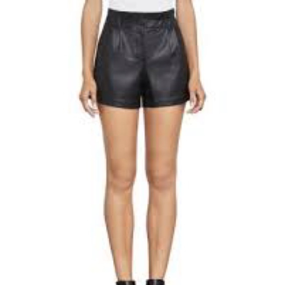 BCBGMaxazria Symon Faux Leather Shorts